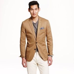 J. Crew Ludlow Blazer in Italian Cotton Khaki
